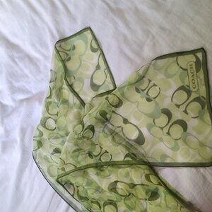 coach Sheer Oblong Scarf Geen Tones